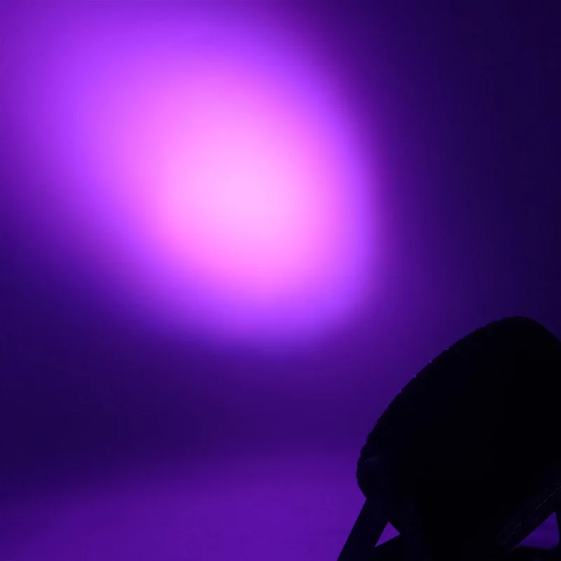 Shehds светодио дный плоским Пар 12x3 Вт фиолетовый Цвет освещение УФ с DMX512 для диско DJ Проектор машина вечерние украшения фиолетовый