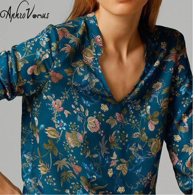 Для женщин Цветочный принт blusas Mujer de Moda 2018 Лето Шифоновая блузка рубашка с