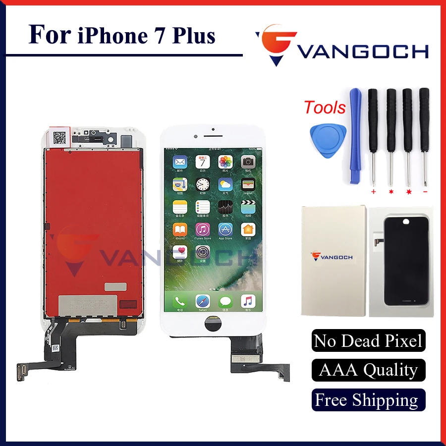 Prix pour 1 pcs aaa qualité pas de dead pixel affichage pour iphone 7 & 7 plus écran lcd de remplacement avec 3d tactile assemblée livraison gratuite Prix pour 1 pcs aaa qualité pas de dead pixel affichage pour iphone 7 & 7 plus écran lcd de remplacement avec 3d tactile assemblée livraison gratuite