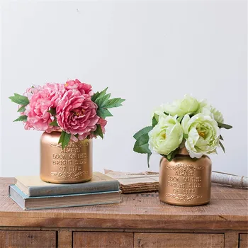 

Chic Gold Glass Vase with English Letter Embossed Pattern Scandinavian Nordic Vogue Desk Flower Bottle Home Decor