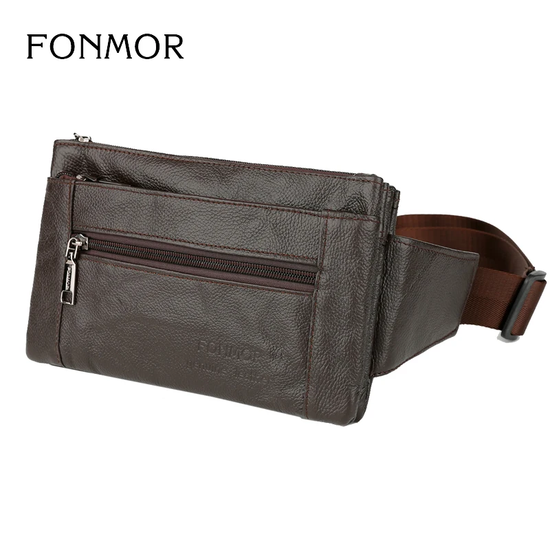 

Genuine Leather Waist Packs Fanny Pack Belt Bag Phone Pouch Bags Travel Waist Pack Male Small Waist Bag Leather Pouch