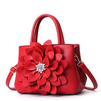 

MONNET CAUTHY New Arrivals Female Totes Classic Flower Fashion Elegant Lady Handbags Solid Color Red Purple Pink Crossbody Bags