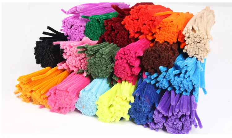 300pcs Ronde flower Materials wholesale (30CM) x 6mm Assorted Color Chenille  Stems Pipe Cleaners Craft DIY craft Ronde flower
