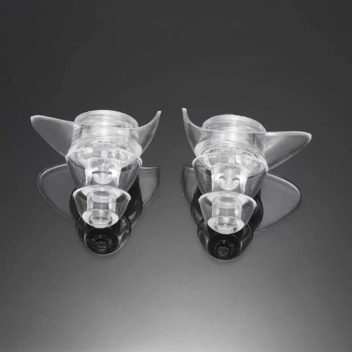 2 пары мягких силиконовых ушных затычек, защита для ушей, многоразовые профессиональные музыкальные затычки для ушей, предотвращение шума, для путешествий, сна, спорта - Цвет: Transparent