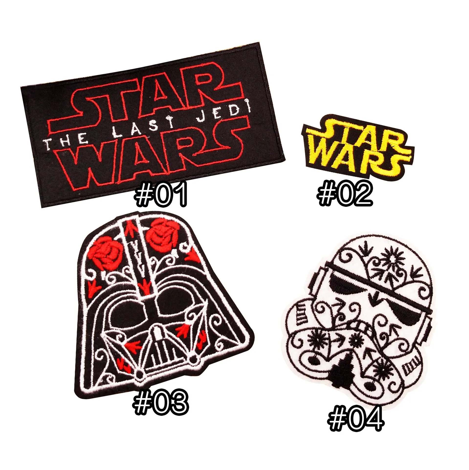 

1Pcs New Star Wars Embroidered Patches Robot Iron On Patch Yoda Storm Trooper Force Awakens Clothes Badge Decal T-shits Accessor