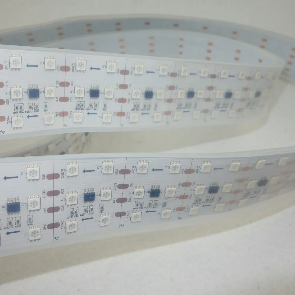 5 м DC24V GS8206 IC (аналогично WS2811 IC) 180 светодиодов/м (30 пикселей/м) белая печатная плата