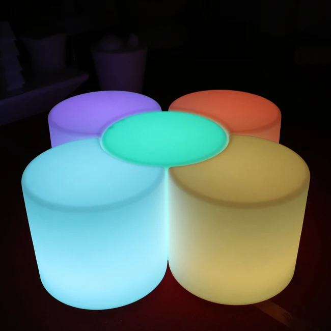 50cm Led Luminous Light Bar Stool Color Changeable Plastic PE Chair SK-LF35J from Skybess Factory Direct free shipping 1pc