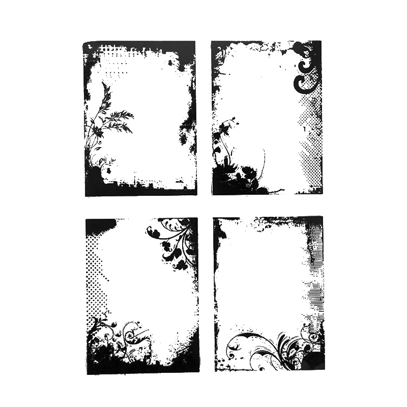 

Lace Flower Text Frame Clear Stamps for Scrapbooking DIY Silicone Seals Photo Album Embossing Folder Paper Maker Template Crafts