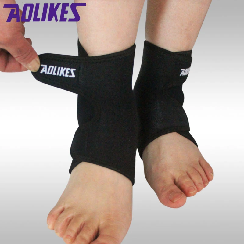 

1Pair Black Ankle Support Pad Protection Elastic Brace Guard Support Football /Basketball