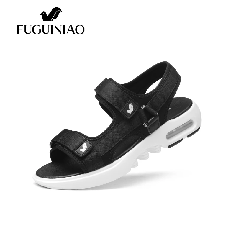 Амортизация подушки безопасности!! FUGUINIAO Брендовые мужские повседневные сандалии/летняя пляжная обувь/цвет черный, синий
