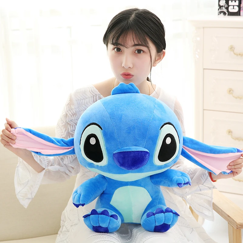 10-80 см Kawaii Stitch плюшевые игрушки мягкие милые аниме Лило и Стич шовные куклы для детей Детские Подушки Подарки на день рождения