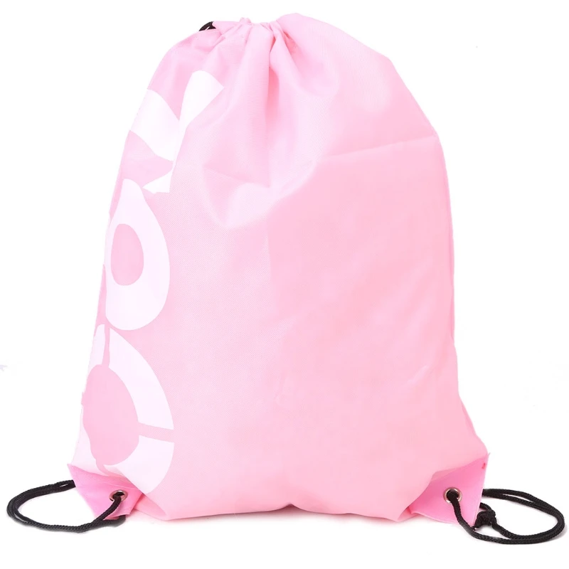 THINKTHENDO, модный рюкзак для мужчин и женщин, сумка для покупок на шнурке, водонепроницаемая, для путешествий, пляжная обувь, упаковка - Цвет: Розовый