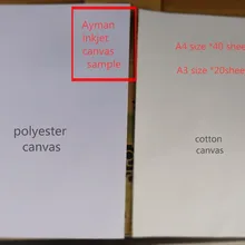 A4 A3 Размер полиэстер и хлопок холст пустые листы для струйного принтера A4 40 штук A3 20 штук цена