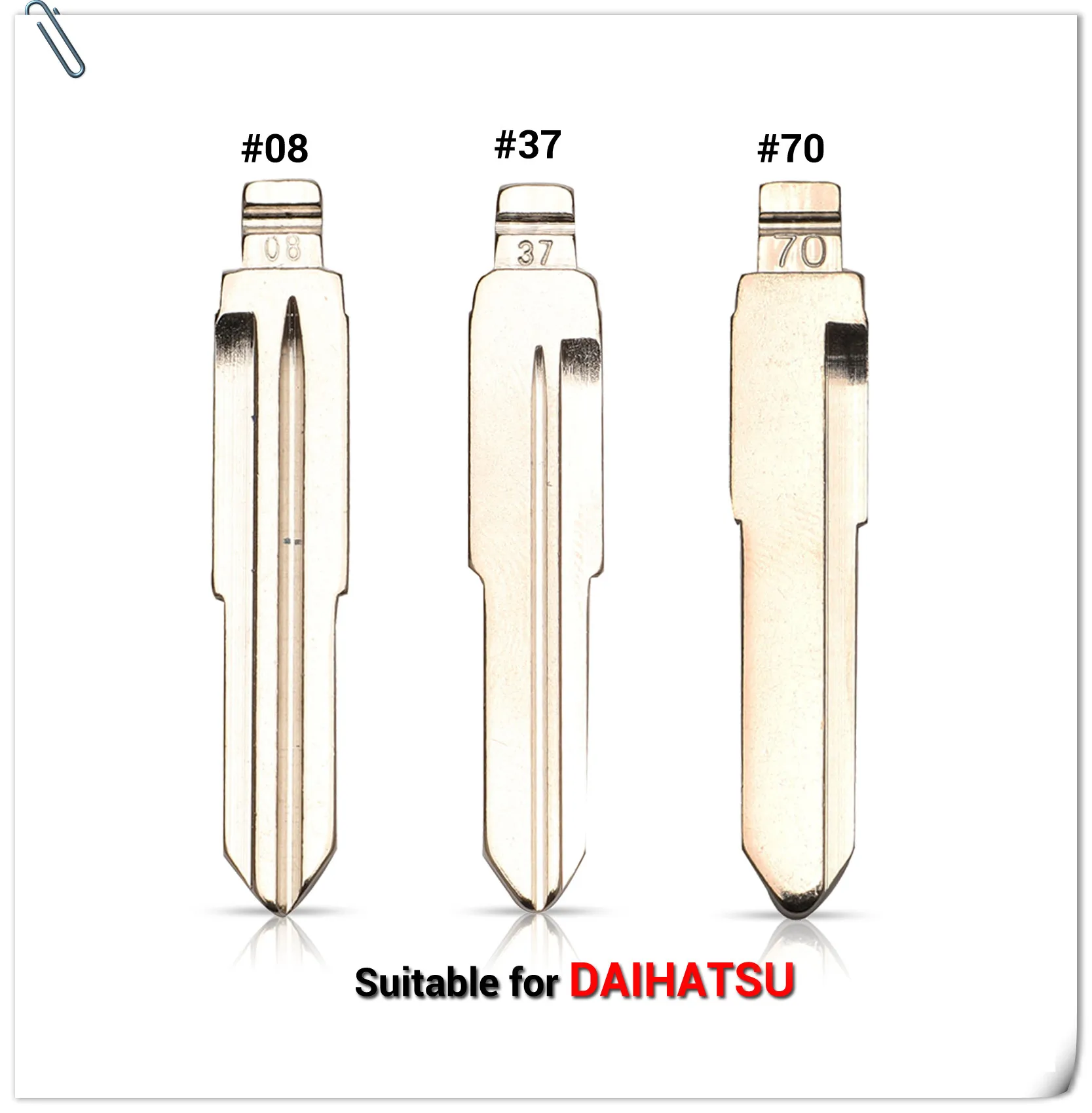 Keyforkess 15pcs #70 37 No. 08 telecomando KD Flip Key Blank per Daihatsu Charade Copen Cuore Feroza Lioncel DH4R TOY41 MIT8 Blade -