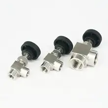 1/" 1/4" 3/" 1/2" BSP Женский 304 нержавеющий локоть игольчатый клапан контроль потока Максимальное давление 915 фунтов/кв. дюйм, 64 бар