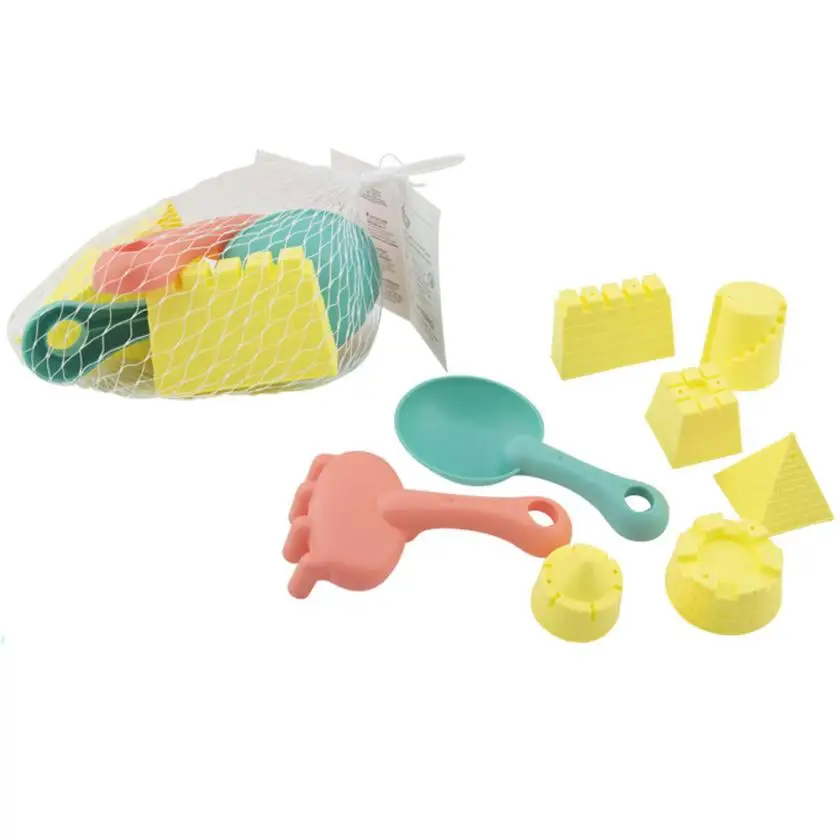 

Strand speelgoed 8PCS TPE Sand Beach Kids Beach Castle Bucket Spade Shovel Rake Water Tools Toys beach toys for kids 2018 new