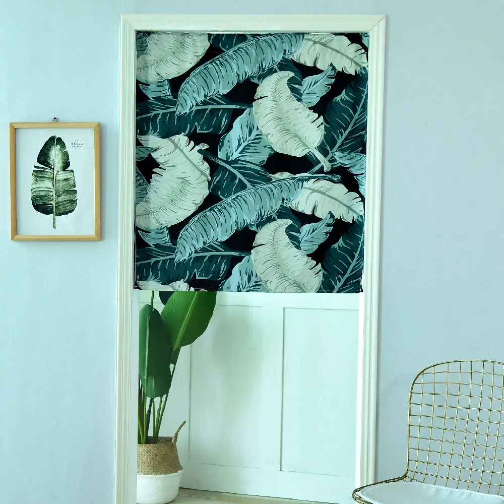 Скандинавский дизайн в виде банановых листьев, полузатемненная занавеска для гостиной, Детская Штора для детской комнаты, прозрачная деревенская оконная занавеска