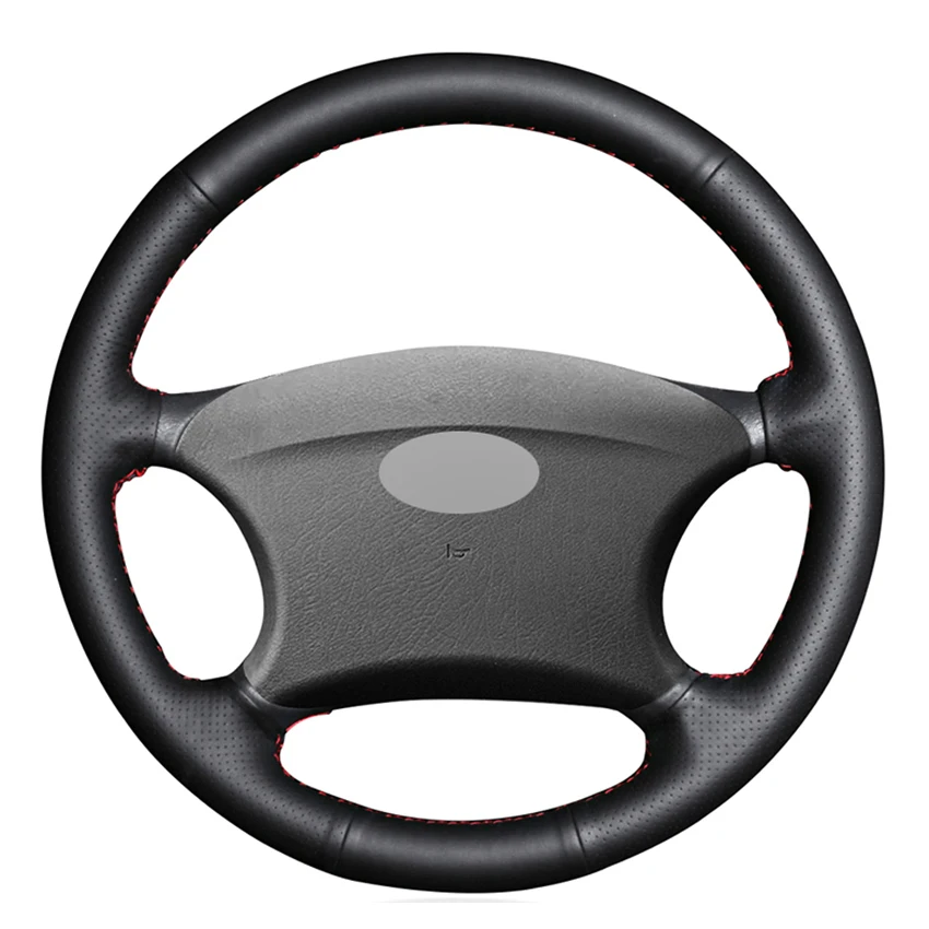 

Black PU Faux Leather DIY Hand-stitched Car Steering Wheel Cover for Chevrolet Niva 2002-2009 Lada 2110 2011-2014