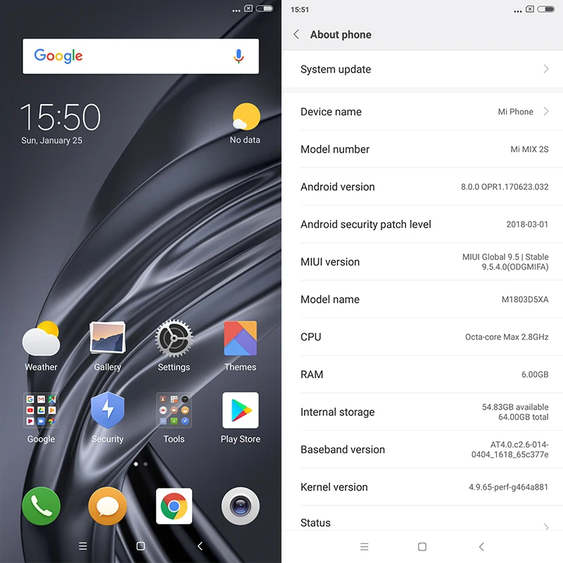 Оригинальный xiaomi mi x 2S 6 ГБ 64 Гб мобильный телефон Snapdragon 845 5 99 дюйма полный экран AI