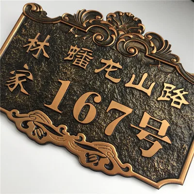 

Name of household house with number of door plate of apartment of house European style door number, any number of letters