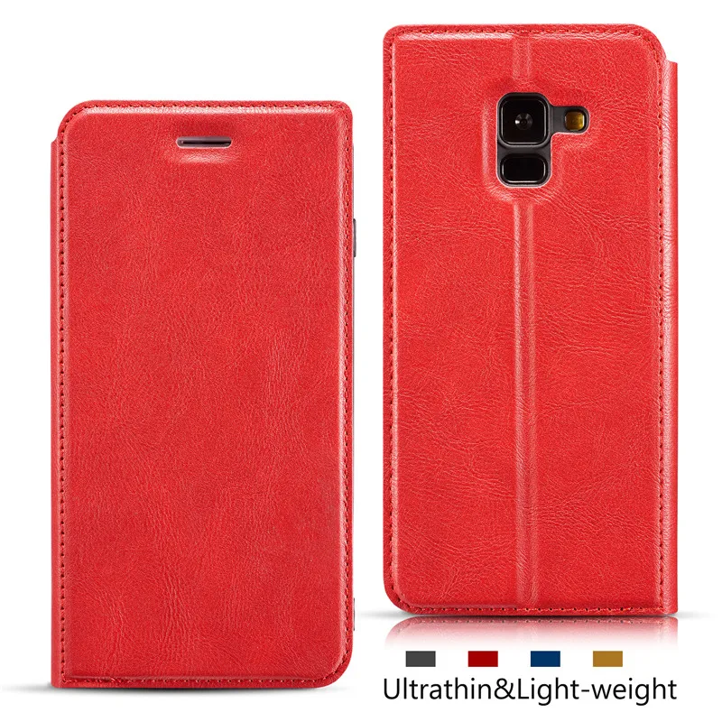 Ультратонкий Флип кошелек для телефона Samsung Galaxy A8 2018 SM A530F S530F/DS чехлы роскошный