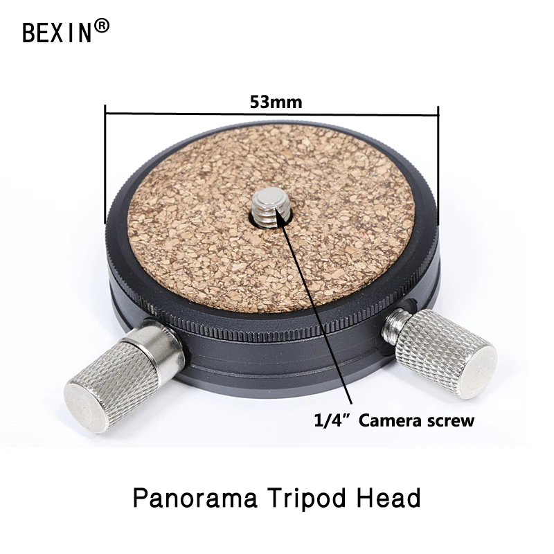 BEXIN 360 Degree Tripod Panoramic Ball Head W/ Quick Release Clamp 1/4" To 3/8" Screw Adapter for Canon Nikon DSLR Camera |
