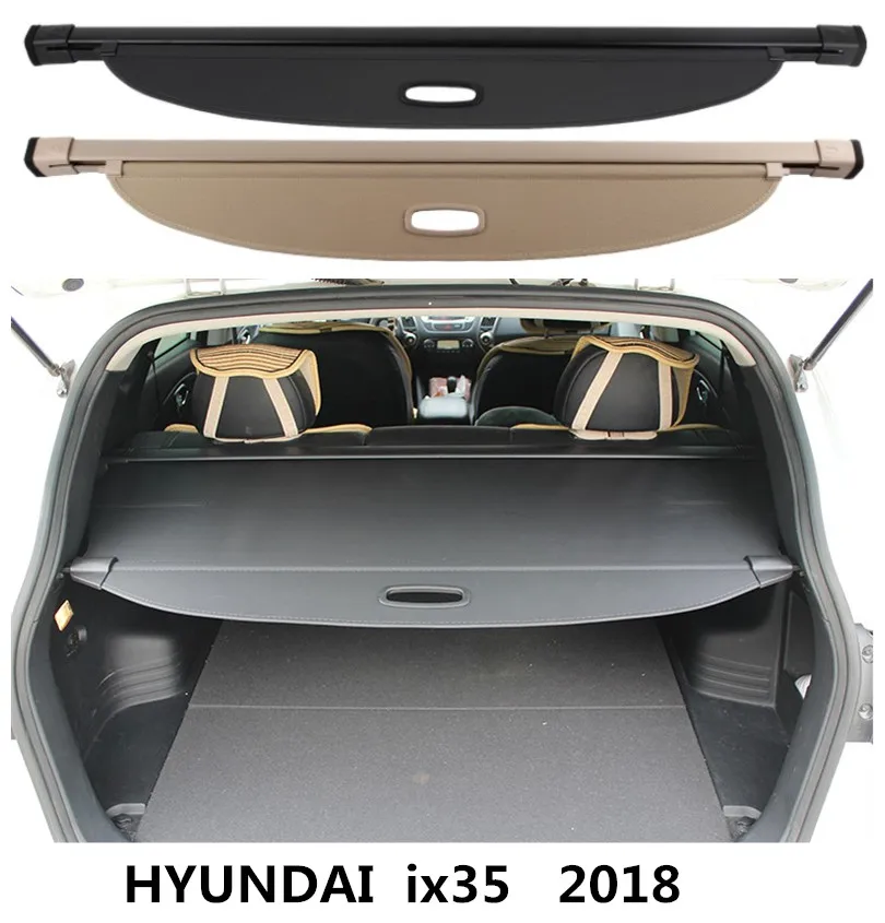 

For HYUNDAI Tucson ix35 2018 Rear Trunk Security Shield Cargo Cover High Qualit Auto Accessories Black Beige