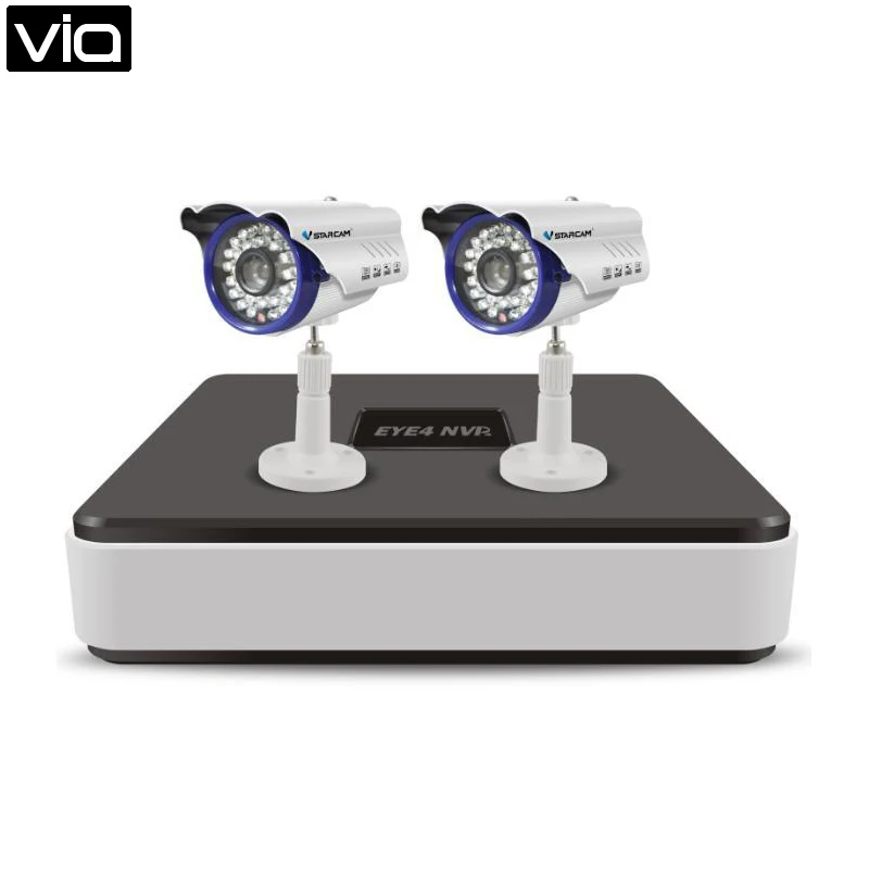 

VStarcam 2PCS C7815WIP HD 720P Outdoor Wifi IP Camera+4CH NVR Network Video Recorder For Home Shop Security