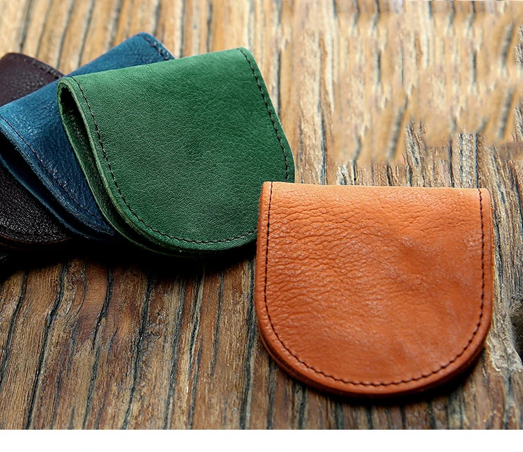 SIMLINE портмоне из натуральной кожи для женщин и мужчин, винтажный мини-кошелек ручной работы из воловьей кожи, кошельки, чехол, сумка-держатель для женщин