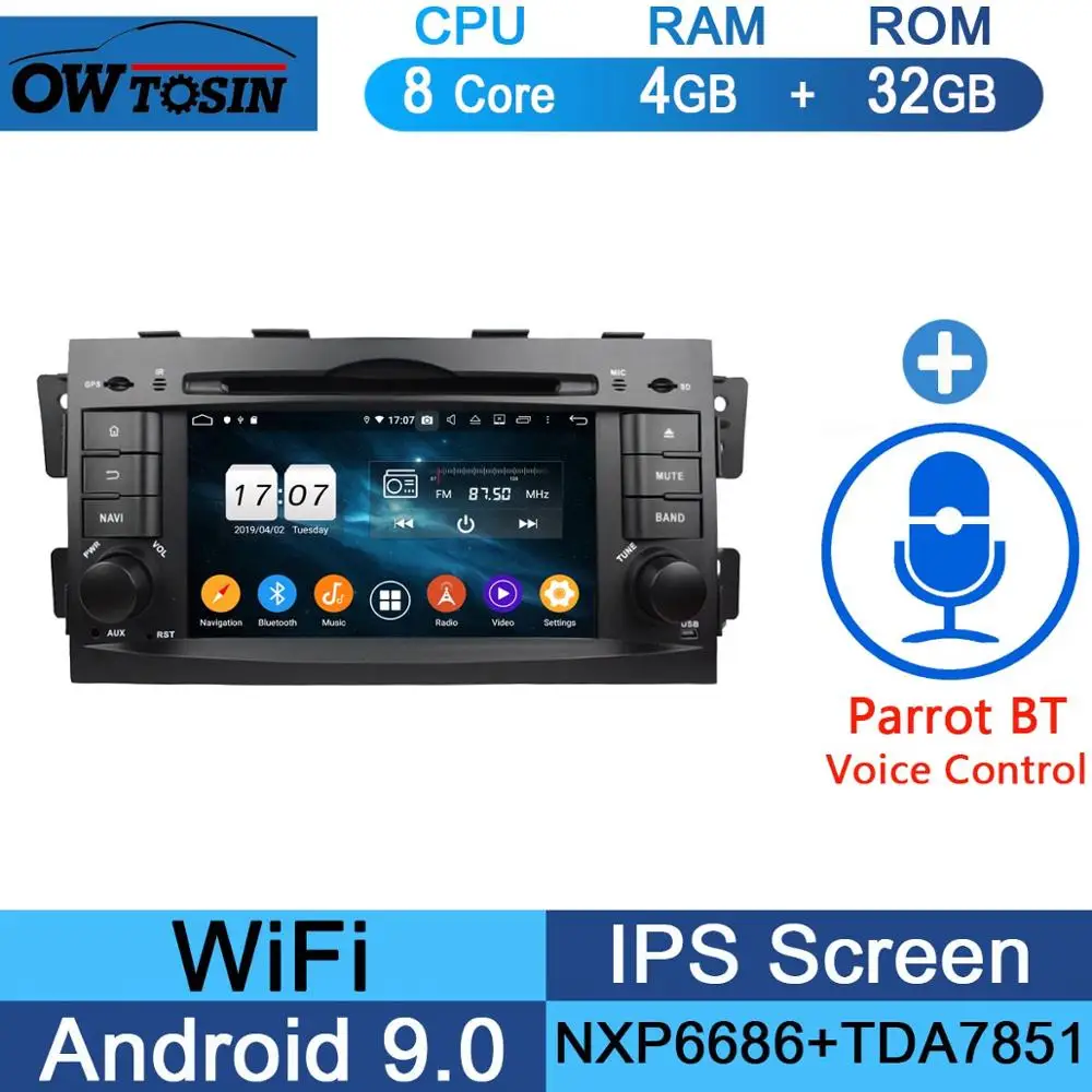 " ips 8Core 4G ram+ 64G rom Android 9,0 автомобильный dvd-плеер для Kia Mohave Borrego 2008- DSP радио gps Parrot BT Adas мультимедиа - Цвет: 32G Parrot BT