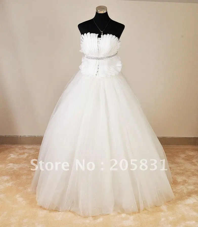 2012 NEW! A-line White Color Wedding Gown OT00121 | Свадьбы и торжества