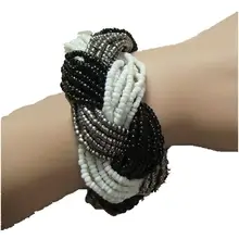 CirGen, 6 цветов, модные богемные Бохо смешанные цвета массивные тонкие бусины цепочка Колосок браслет для женщин украшение, AF002