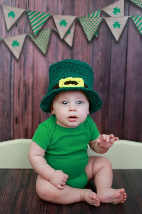 Crochet Baby Hat, St. Patrick's Day 