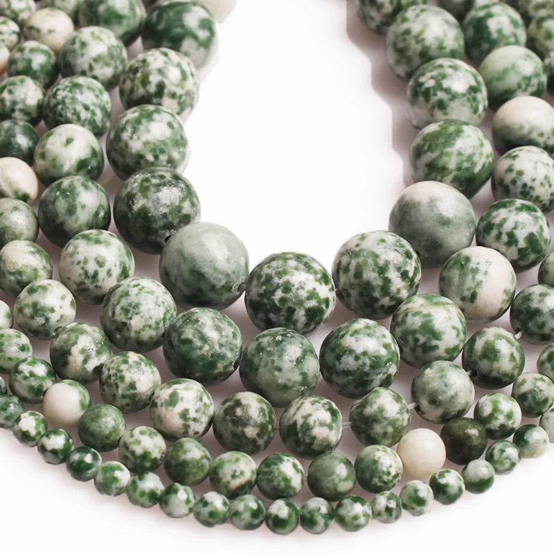 CAMDOE DANLEN – perles en pierre naturelle verte, 4, 6, 8, 10, 12MM, breloques adaptées à la fabrication artisanale de bijoux