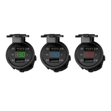 Водонепроницаемый двойной USB Автомобильное зарядное устройство интерфейс порты женское сиденье автомобильное зарядное устройство с Светодиодный индикатор зарядное устройство для мобильного телефона s