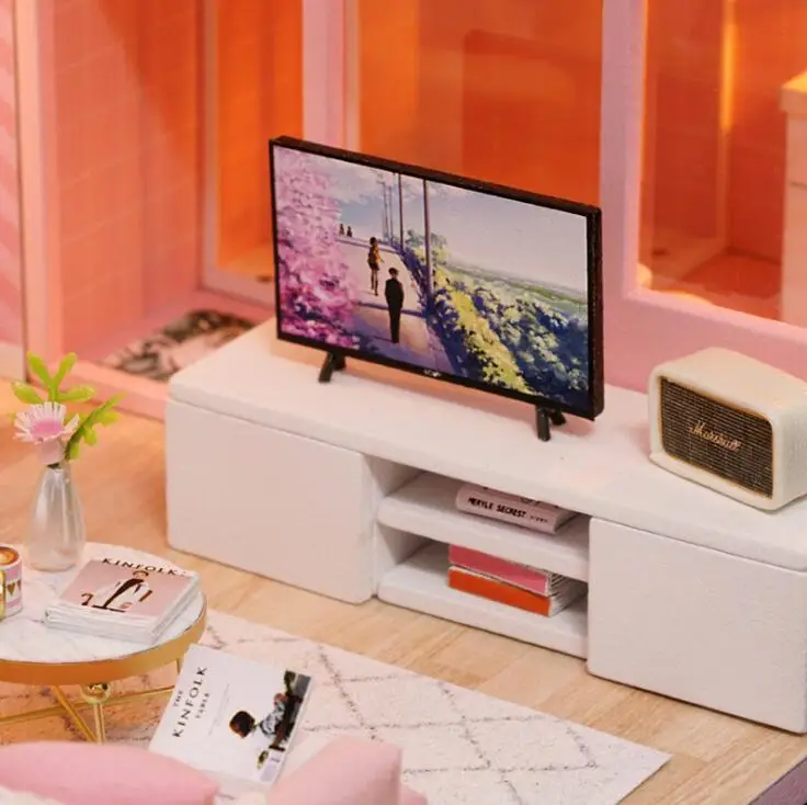 DIY игрушечный деревянный дом poppenhuis деревянные Miniatura кукольные домики миниатюрный