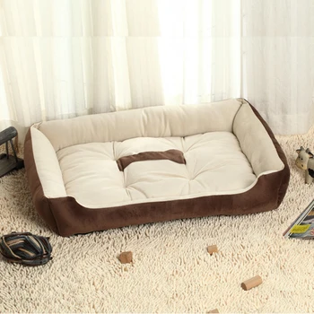 

Large Dog Lounger Bed Kennel Mat Soft Fiber luxury cat bed for large small medium dog cat bed house Product For Dog Cat nest XXL