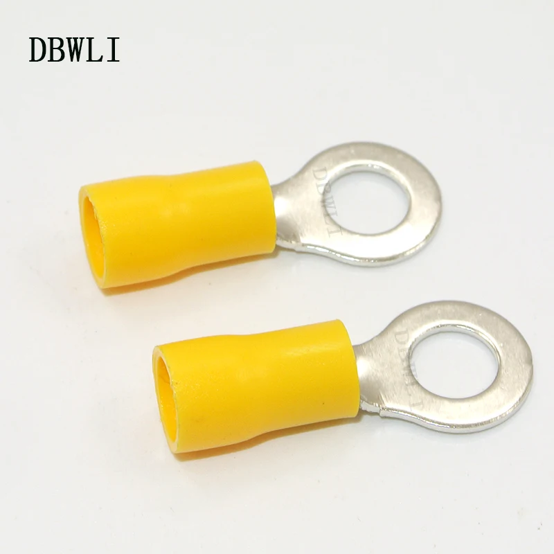 1/4 &quotкольцевой клеммный соединитель желтый виниловый Калибр 12 10 AWG 50 шт.|ring