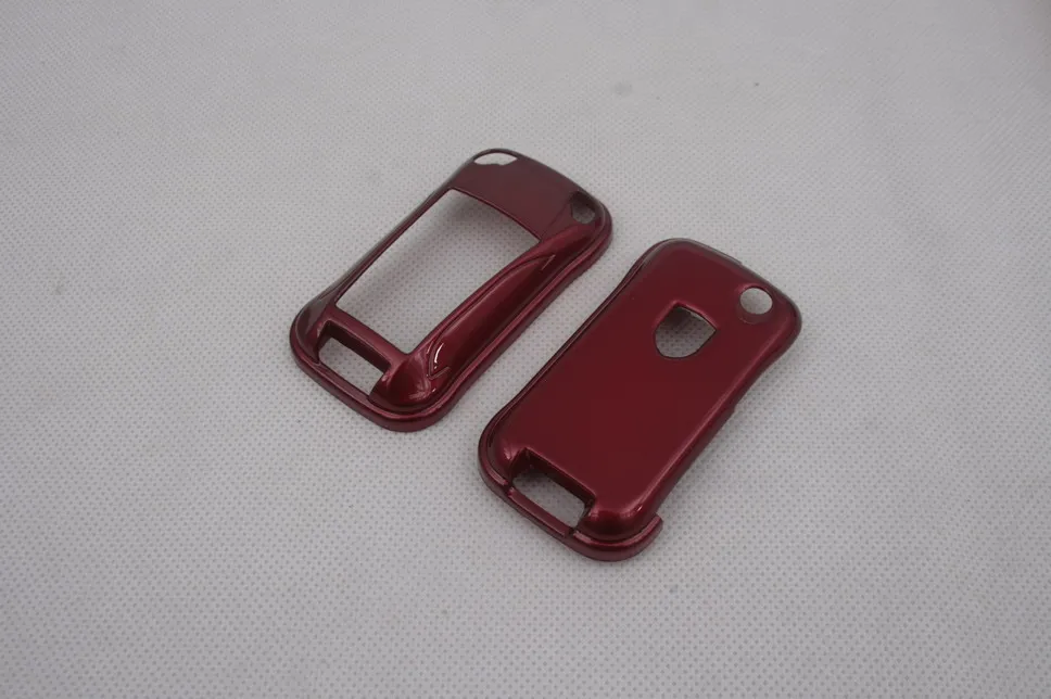 

Gloss METALLIC RED Remote Flip Key Protection Case For Porsche Cayenne Turbo S GTS V6 V8