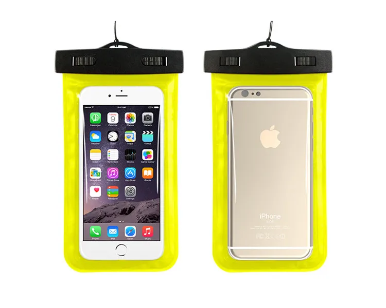 1 штука, 5,5 дюймов, чехол для мобильного телефона, водостойкая подводная сумка, сухой чехол, чехол для каноэ, КАЯКОВ, рафтинга, лагеря, плавания, дрифтинга - Цвет: Yellow