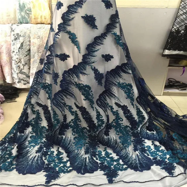 

New Lace Fabric 2018 African Nigeria Swiss Voile Lace High Quality Fashion Black French Lace Fabric For Wedding