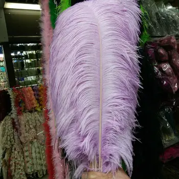 

100 PCS "thick stem" male ostrich feathers Light purple 60-65 cm/24-26 inches Wedding Birthday Christmas Decorations