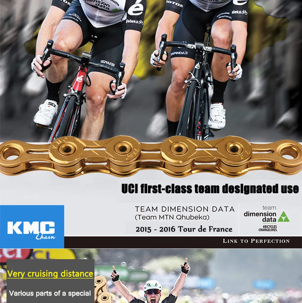 Perfect KMC X9L Gold 116 Links 9 Speed Bicycle Shift Chain for Road / Mountain Bike MTB 4
