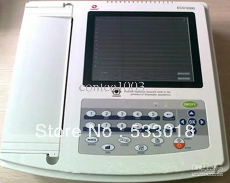 

12 channels ECG / EKG Machine with USB software with Printer and Paper