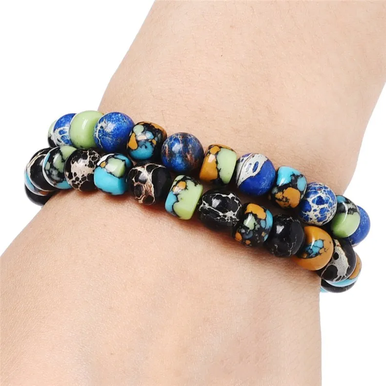 Druzy 6 шт. Tang Sancai Черный Красный Синий триколор Императорский камень