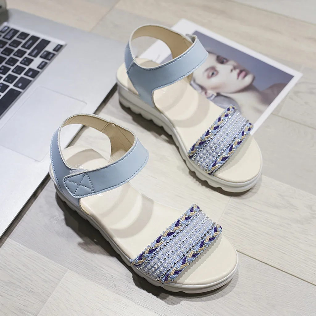 

SAGACE Women's Fashion Casual Open Toe Sandals Wedges Platforms Girls School Shoes High Quality Sexy Outside Ladies Shoes 2019