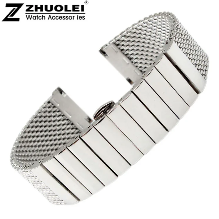 Watch Strap 20mm 22mm Stainless Steel SHARK mesh bracelet Diving Watch new wristband Free Shipping Watch Strap 20mm 22mm Stainless Steel SHARK mesh bracelet Diving Watch new wristband Free Shipping
