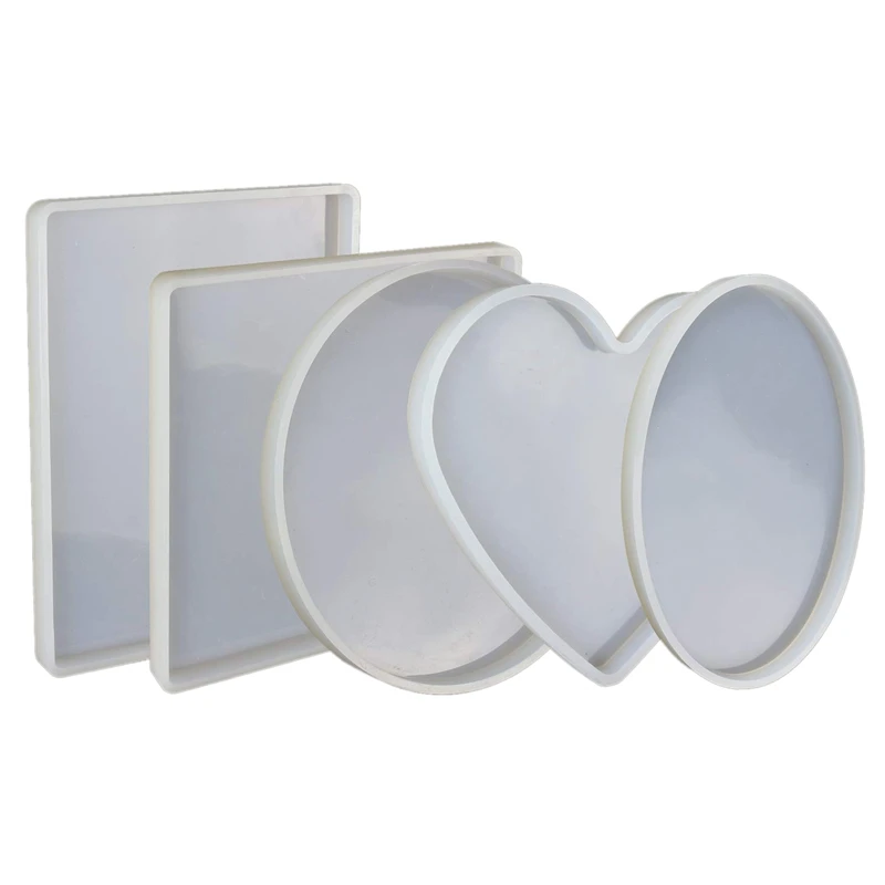 

Large Resin Silicone Molds Shiny Epoxy Resin Molds Including Round, Square, Rectangle, Heart, Oval Shape Casting Molds, Diy Si