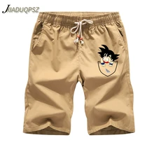 Новинка, мужские повседневные шорты с принтом Dragon ball, летние шорты с принтом, мужские пляжные шорты, мужские летние модные Бермуды, шорты