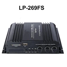 LP-269FS мини автомобильный усилитель с дистанционным управлением FM USB SD MP3 плеер радио Функция светодиодный Экран 4×45 Вт